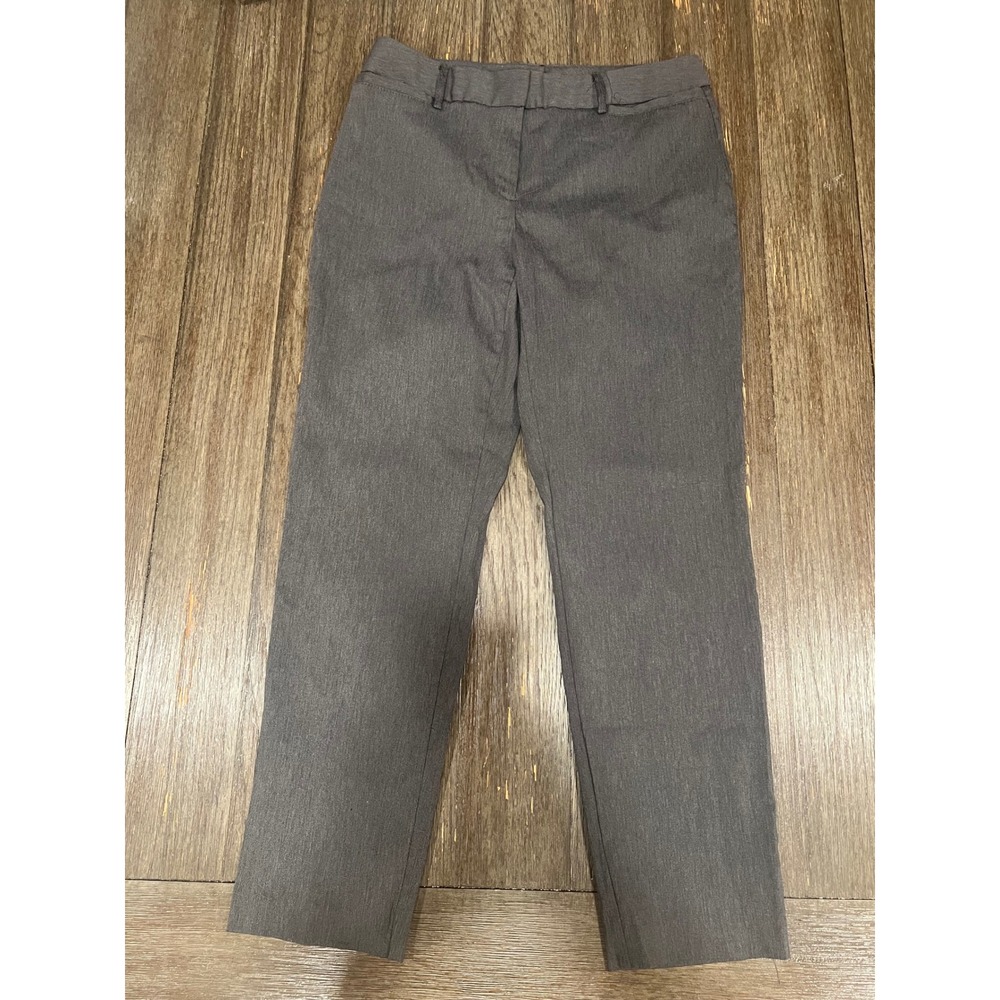 George Womens Charcoal Gray Heather Dress Pants Straight Leg Trousers Size 10